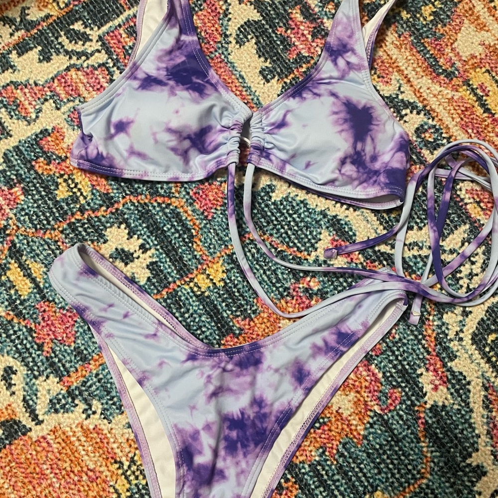 Tie dye bathing suit